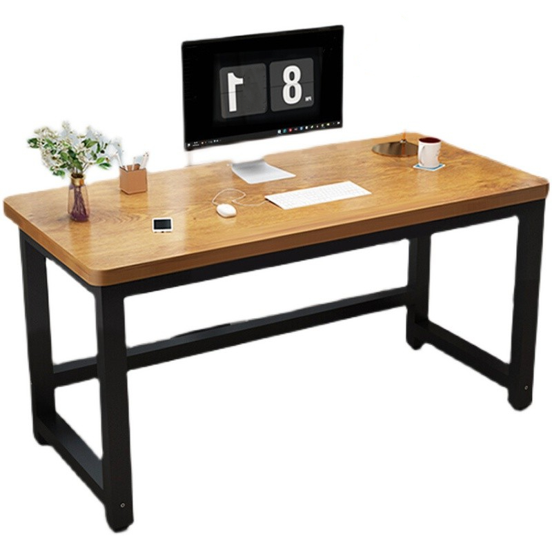 家用书桌卧室租房实木色90cm小户型学习桌写字圆角卓电脑桌台式