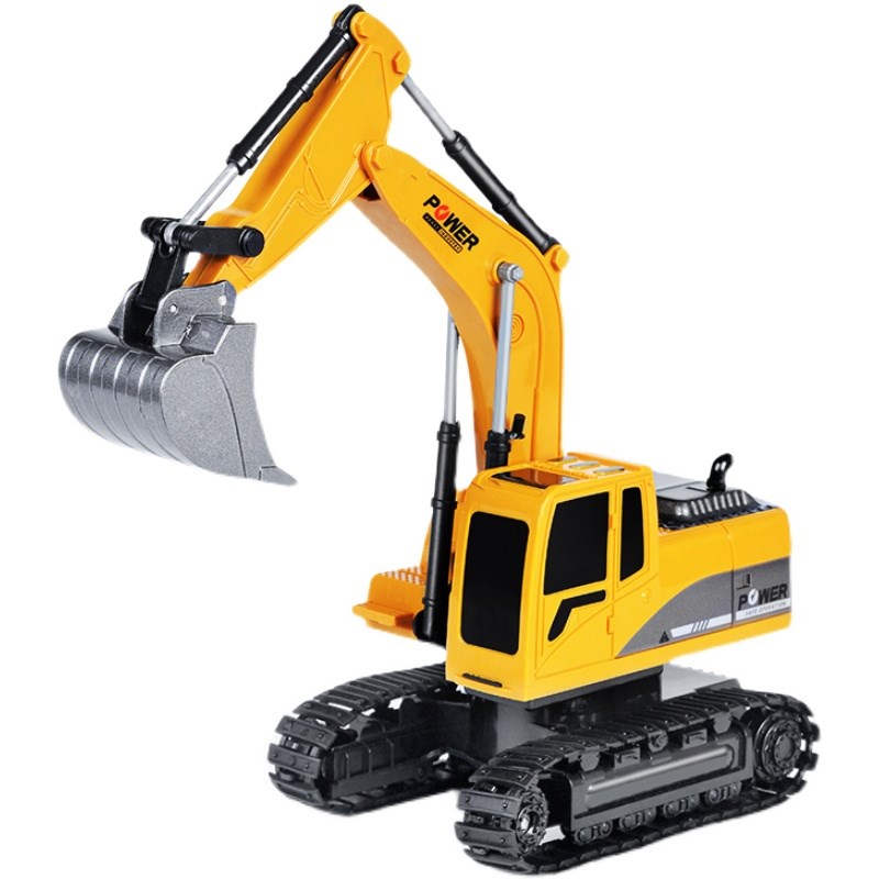 合金遥控挖土机儿童玩具车大号无线电动仿真挖土机男孩工程车玩具