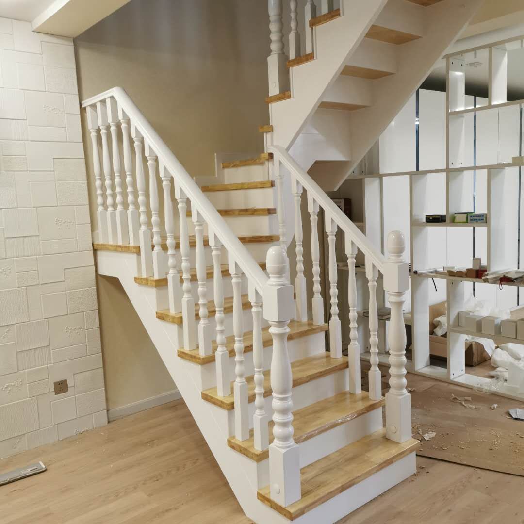 北京实木楼梯定制室内阁楼复式旋转整体楼梯小户型楼梯loft楼梯