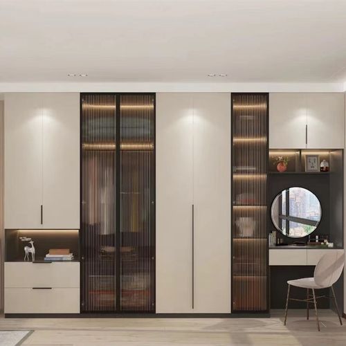 定制铝合金全屋全铝家具整体卧室现代放式衣帽间平门