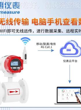 联测PFO4G无线0远传电磁流一量计智能农田管道消污水体分体DN50防