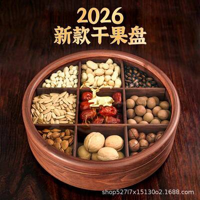 九宫格干果盘高级感轻奢家用客厅茶几2026年新款零食坚果糖果盒