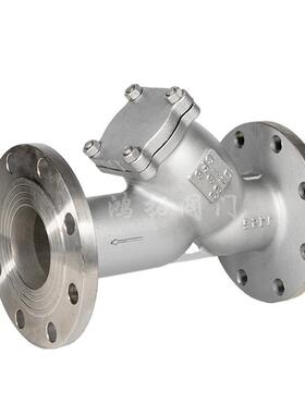 304/316不锈钢Y型法兰过滤器GL41W-16P工业管道过滤器DN80100