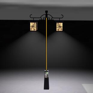 3米庭院灯厂家小区公园街道带广告牌摄像头4m5米庭院路灯led灯