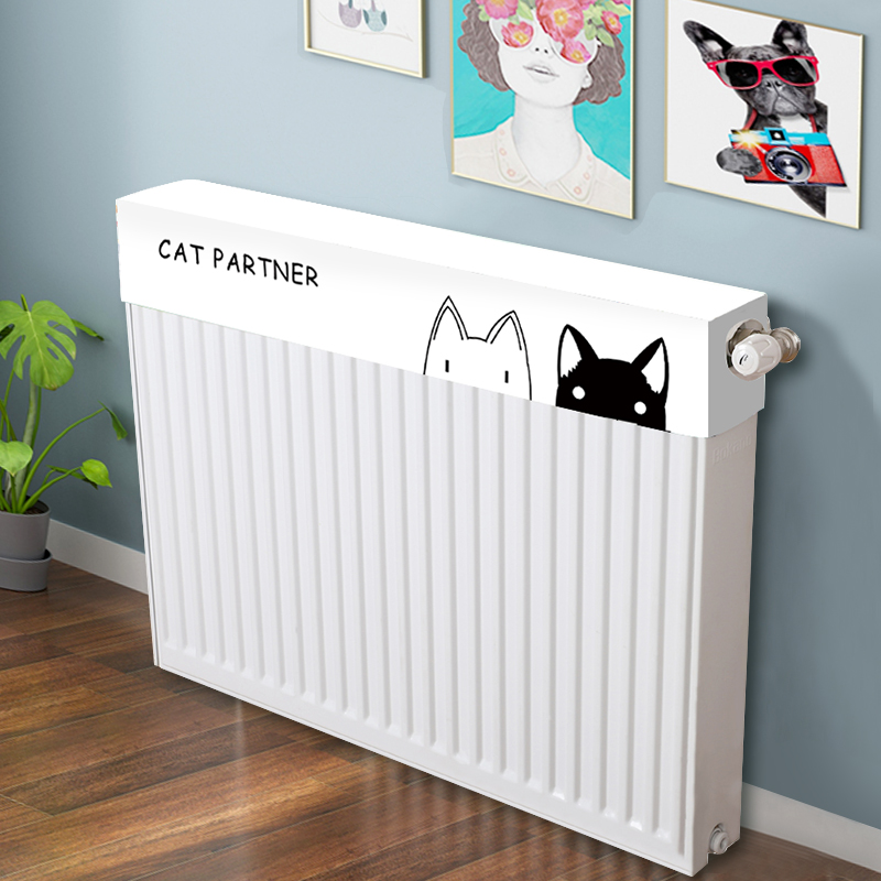 暖气片遮挡罩帘老式家用装饰防尘罩套半包新式轻奢V墙暖防熏黑盖