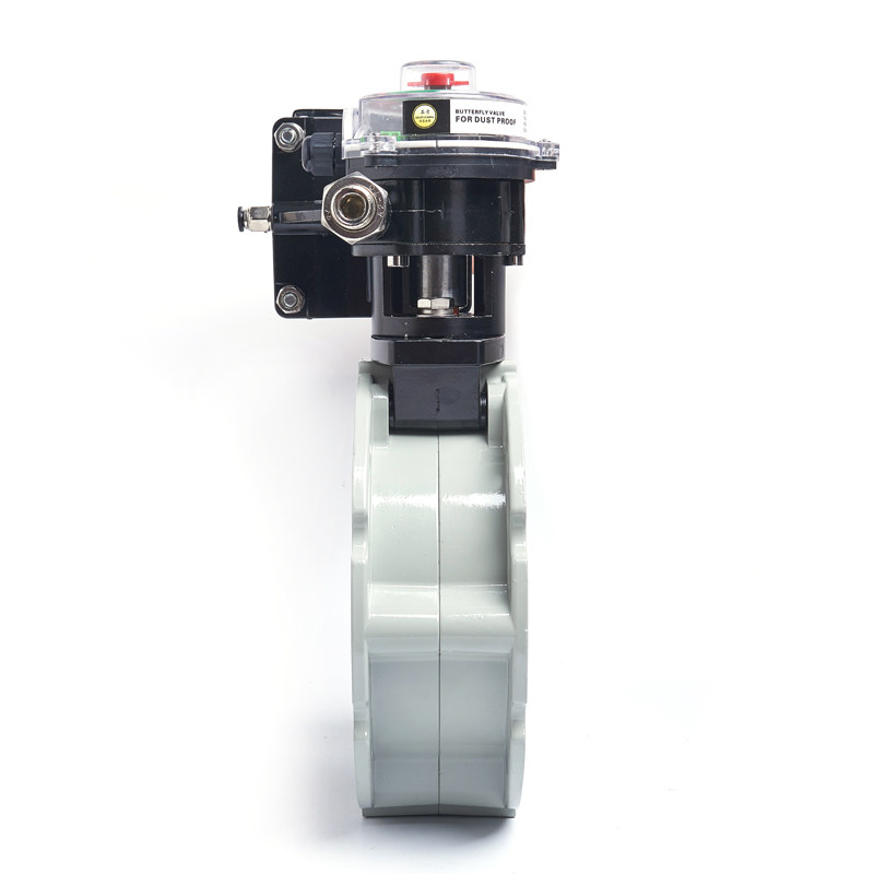 气动粉尘蝶阀V2FS双/单法兰DvN100-600 粉体水泥搅拌铝合金V1FS