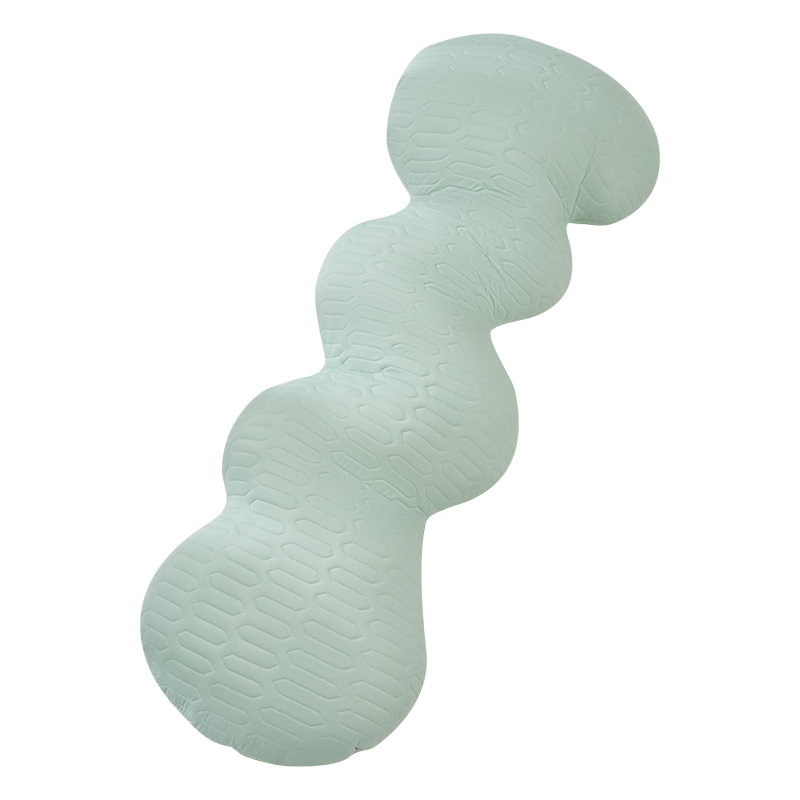 云朵长条枕乳g胶抱枕女生睡觉夹腿床上波浪公仔侧睡孕妇专用神器