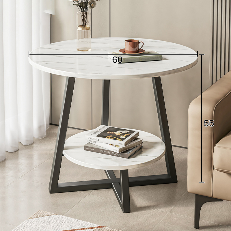 现代创意小圆桌摆l件客厅茶几边几卧室阳台家用置物架家居装饰摆