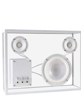 透明音响摆件电竞房创意生日礼物客厅北欧白色方形亚克力蓝牙音箱