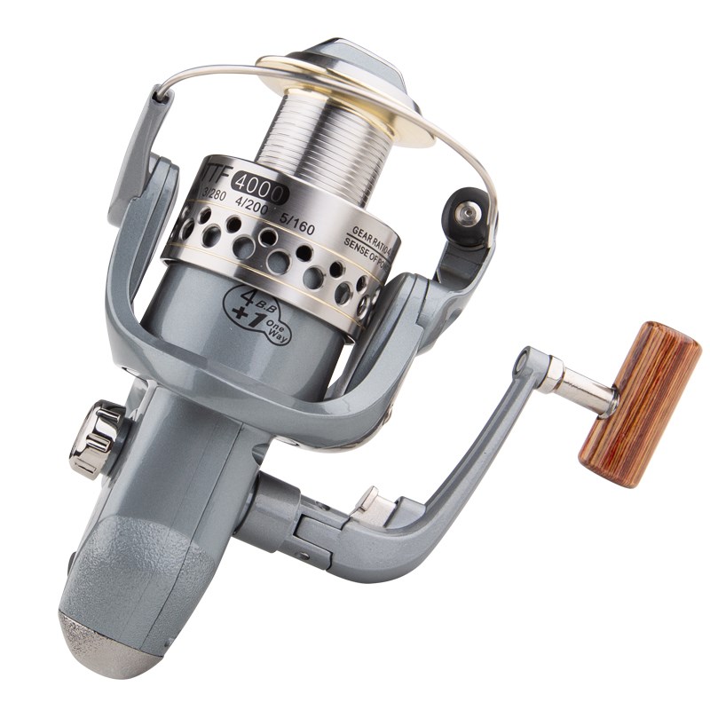 狼王纺车轮全金属鱼轮海杆抛竿轮TTF大容量无间隙远投海竿轮渔轮