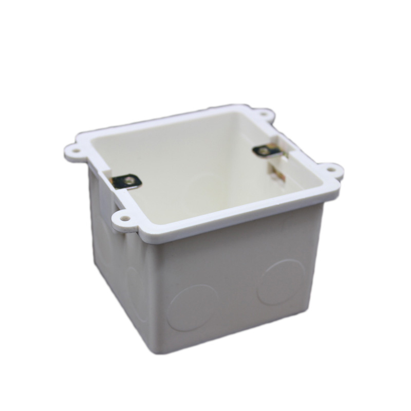 86型定位盒带钉洞预埋50 60 70 80mmPVC接线底盒带钉位孔加厚阻燃