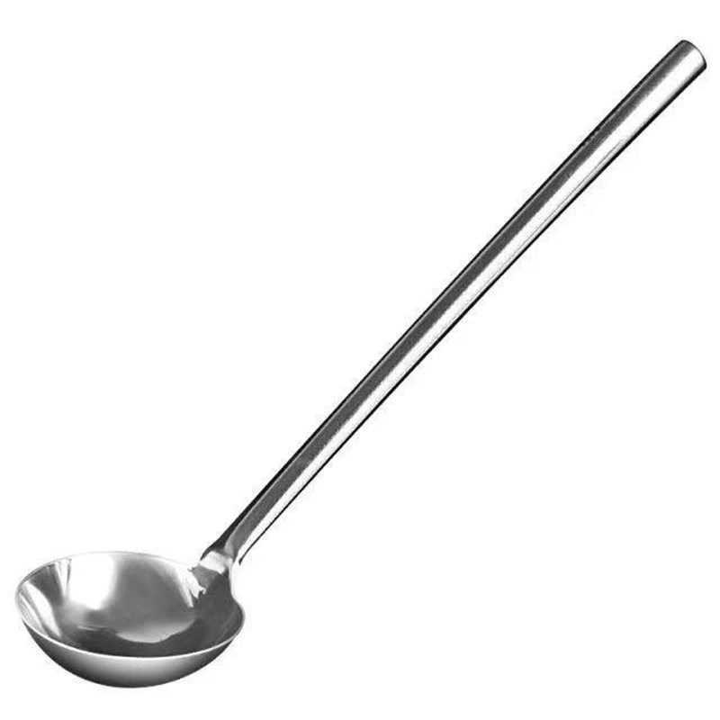 全不锈钢厨师专用炒m勺加厚炒菜长柄打菜勺壳汤勺子4两6两8两勺子