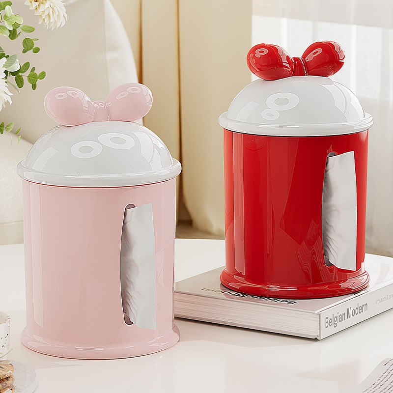 桌面创意卷纸筒圆筒茶几t餐巾纸收纳盒抽纸卷纸盒客厅卫生间纸巾
