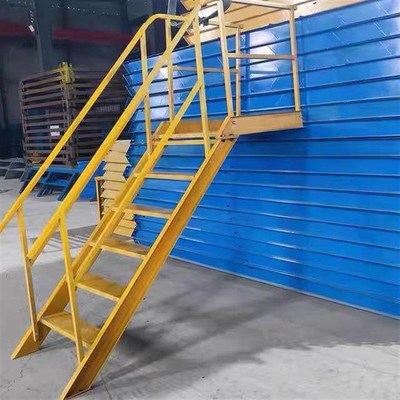 基坑爬梯工地安全钢爬梯45度斜钢梯建筑基坑钢斜梯人行上下安全梯