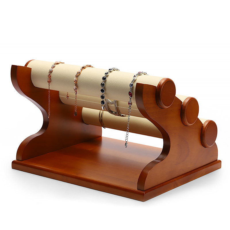 狄古新品珠宝展示架实木手镯手串首饰收纳架手链架子可拆阶梯架