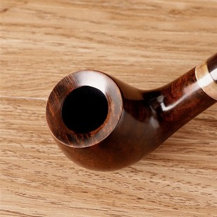木香石楠木烟斗男士老式弯柄撞球斗手工实木过滤专用烟斗烟具配件