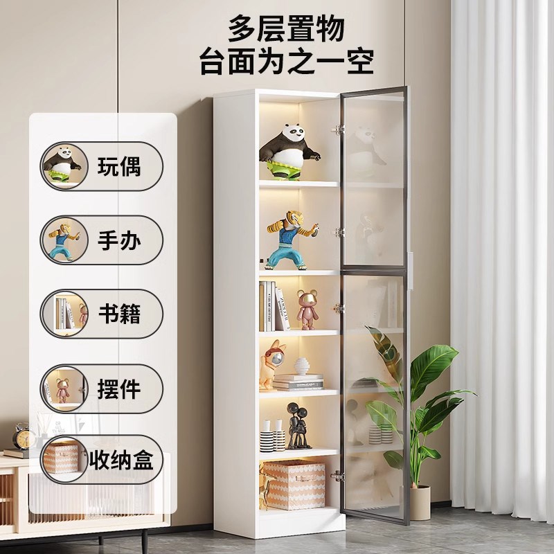 书柜落地置物架一体靠墙客厅家用展示柜儿童绘本架多层收纳储物柜