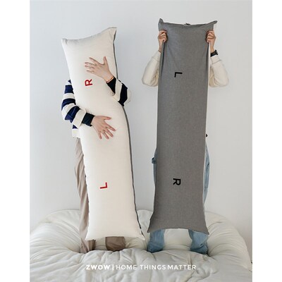 造卧zwow全棉双人枕夫妻情侣家庭送枕套超长枕芯枕头沙发床头靠枕
