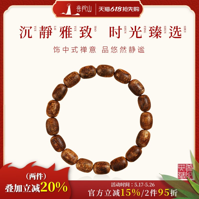普陀山加里曼丹奇楠沉香手串女款真品沉香木手链男士佛珠王菲同款