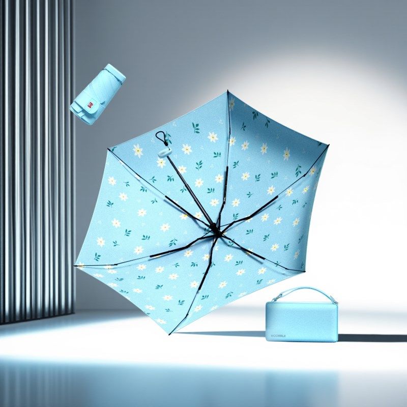 摩猎六折遮阳伞小巧便携雨伞晴雨两用防晒伞太阳伞迷你女防紫外线