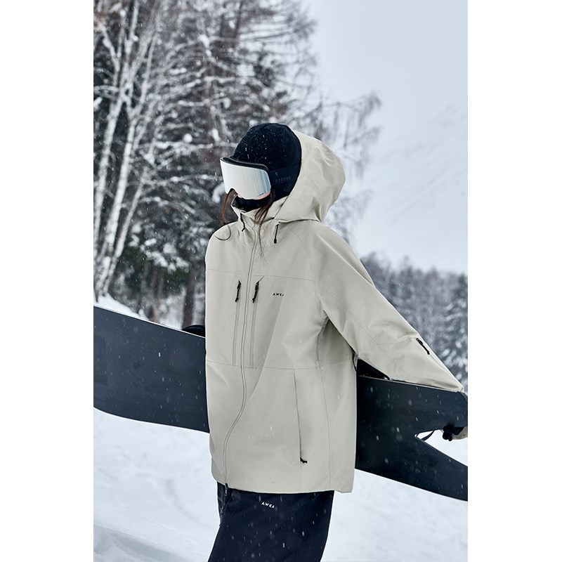 awka滑雪服女款2024新款单板防水3l冬季外套高端保暖上衣男士