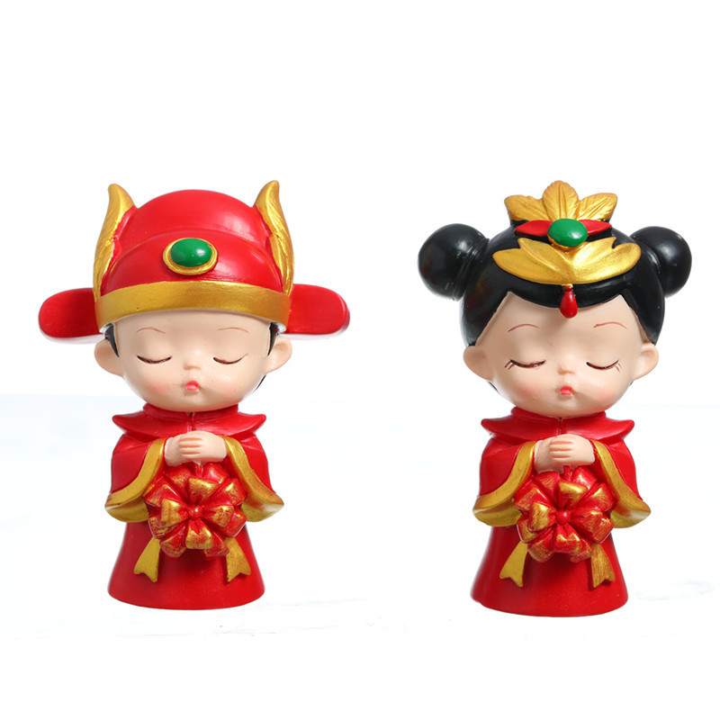 结婚庆用品娃娃婚礼物百年好合礼品婚房家居装饰摆设中式摆件公仔