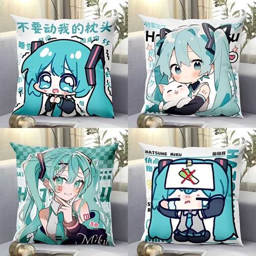 新款miku初音未来抱枕儿童睡觉枕头靠枕游戏周边双面午休趴垫枕套