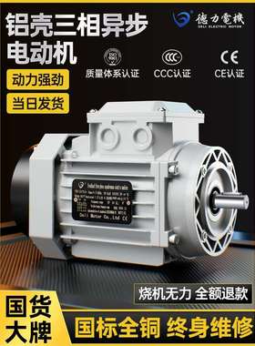 DELI德力电机71机座三相异步电机GS7124立式卧式YS全铜卧铝壳380V