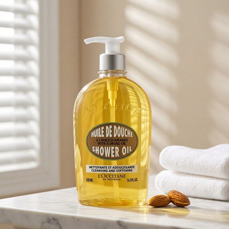 L'occitane/欧舒丹甜扁桃杏仁沐浴油500ml温和保湿滋润清洁 直邮