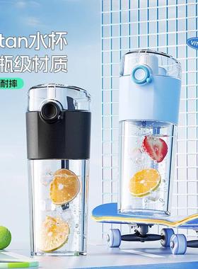 美国Tritan水杯夏季新款运动水壶男女耐高温可携式随行杯学生用