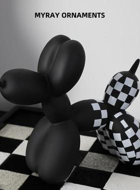 现代简约创意气球狗摆件高级感小众家居客厅电视柜玄关卧室装饰品