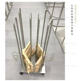 包邮 架落地收纳架 店衣架收纳整理架不锈钢带轮子大容量衣撑裤 服装
