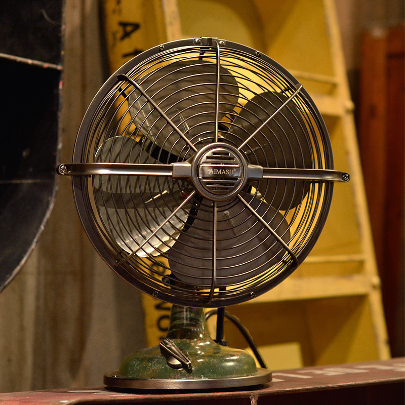 IMASU复古金属电风扇家用静音空气循环扇台式电扇摇头怀旧台扇