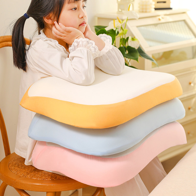 儿童吐司枕头护i颈椎6-10岁以上小学生幼儿园专用小孩枕芯四季通