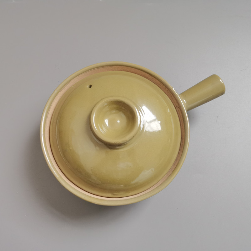传统粗陶煲仔饭专用土砂锅家用单柄小沙I煲带手柄小号广东老式浅