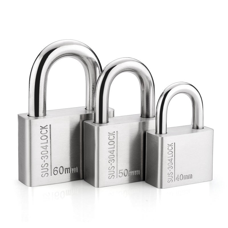 304不锈钢挂锁户外锁头防水防B撬防雨仓库防盗锁具防撬家用大门锁