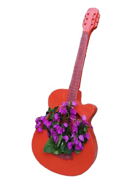 户外花园吉他摆件小提琴花盆装饰品民I宿别墅酒店庄园工艺品摆设