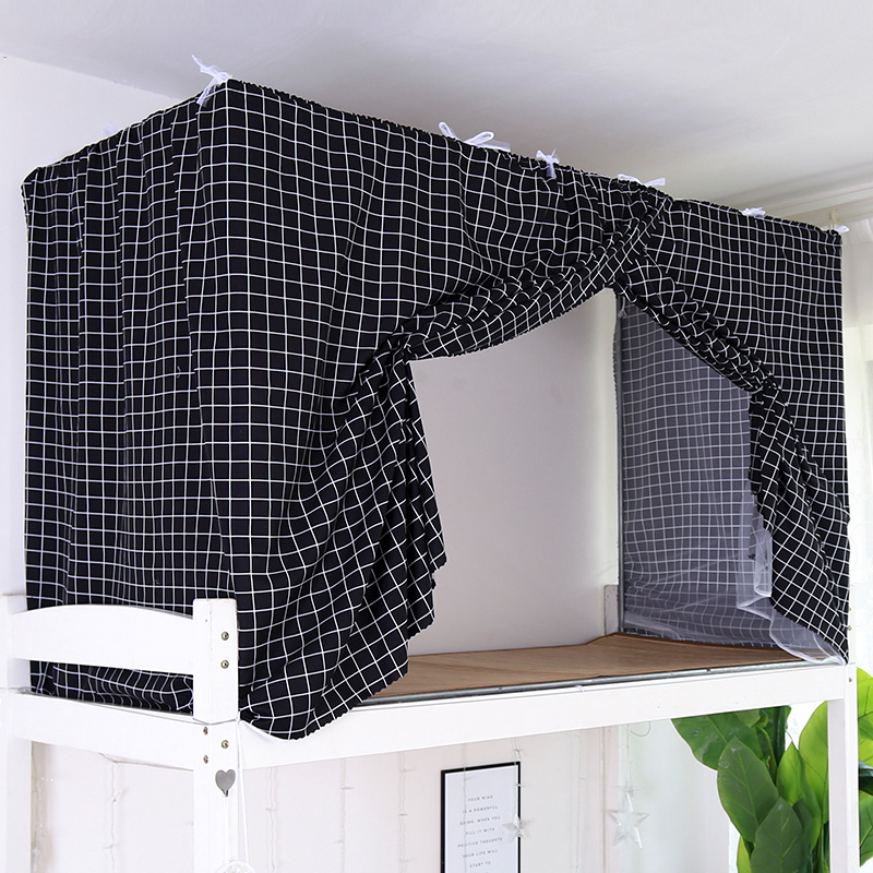 蚊帐学生宿舍床帘上铺下铺寝室遮光布一I体式大学生遮光帘窗帘加