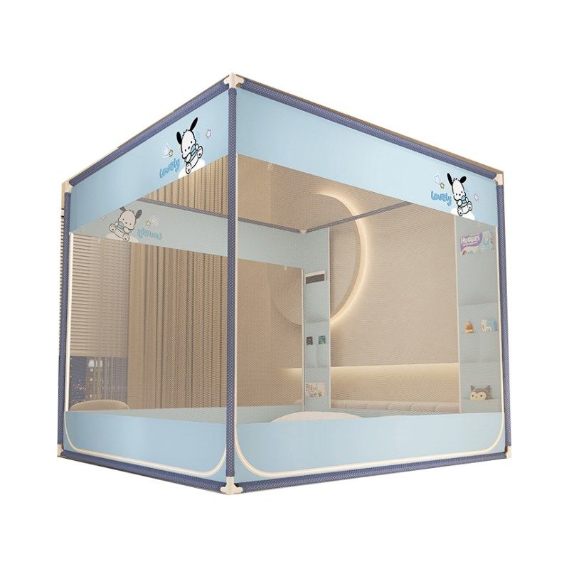 定做蚊帐130 140 110 90 80高拉链全底外穿学生母婴方帐 加防尘顶