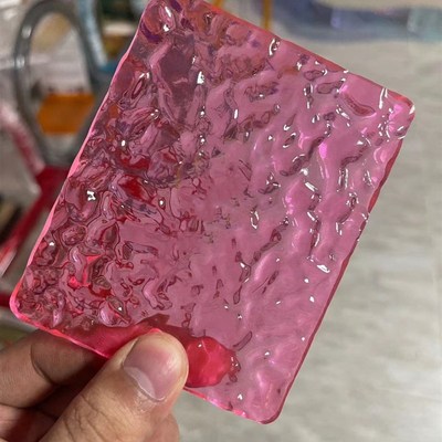 透明彩色水波纹石头纹板条纹板亚克力板有机玻璃隔断屏风加工定制