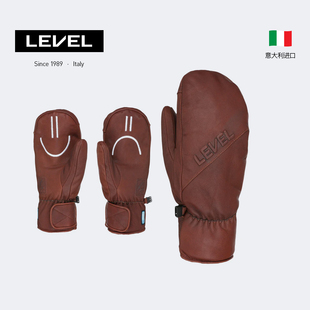 LEVEL进口防水保暖耐磨山羊皮环保设计师联名单板滑雪手套2333UM