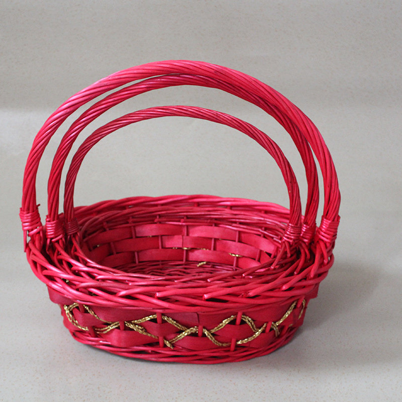 柳编水果篮手提礼品篮藤编花篮超市包装水果篮舞蹈道具篮菜篮子,收纳整理,其他收纳篮,淘宝优惠券,粉丝福利购,淘宝优惠卷