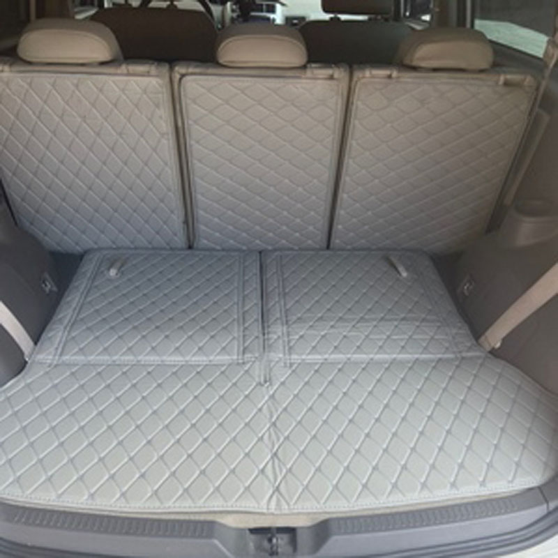 适合逸致7座5h座皮革后备箱垫折叠后仓垫后靠背垫尾箱垫改装饰垫