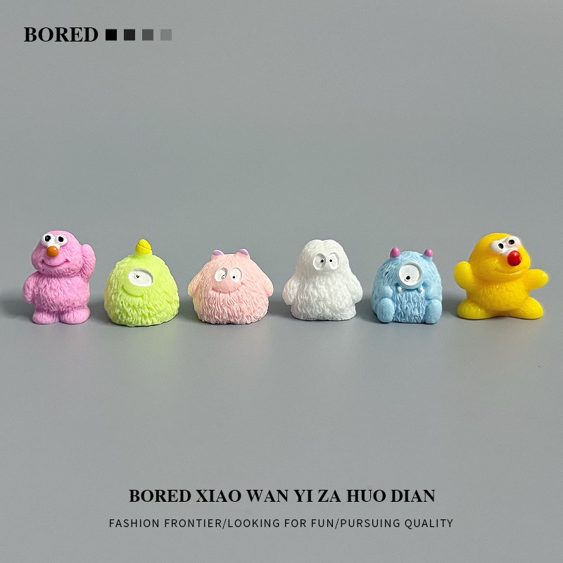 无聊了!摆几只小毛怪摆件可爱情绪治愈系M办公室好物工位小礼物