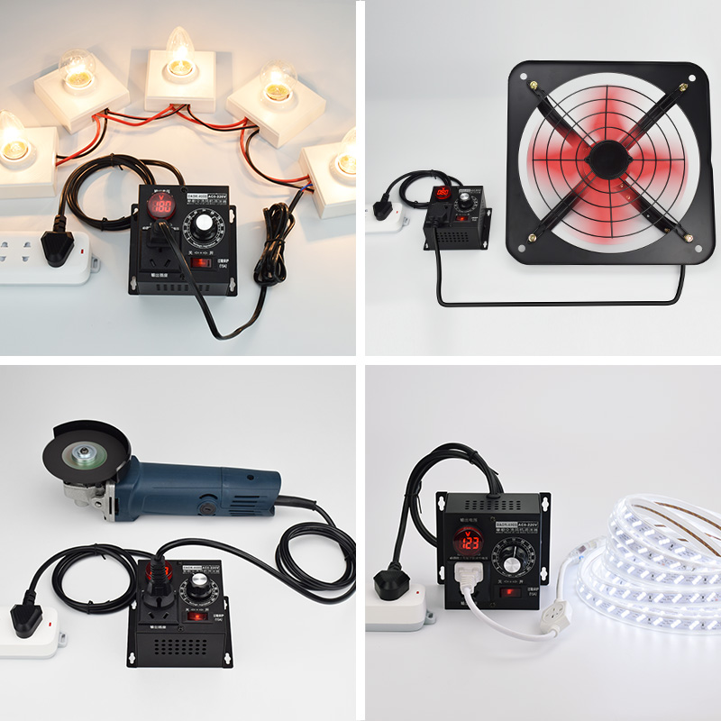 可控硅调压器电子调速器2r20V交流电机风扇风机可调温无级控制调