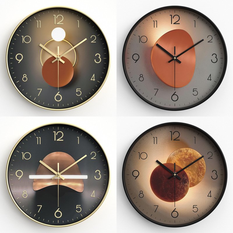 轻奢挂钟网红客厅卧室钟表创意时尚钟静音简约石英钟wall clock