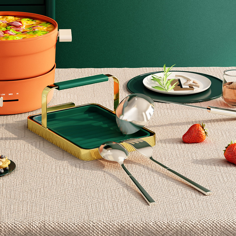 厨房锅盖架置物架家用台面坐式锅铲架放铲子O勺子收纳神器用品大