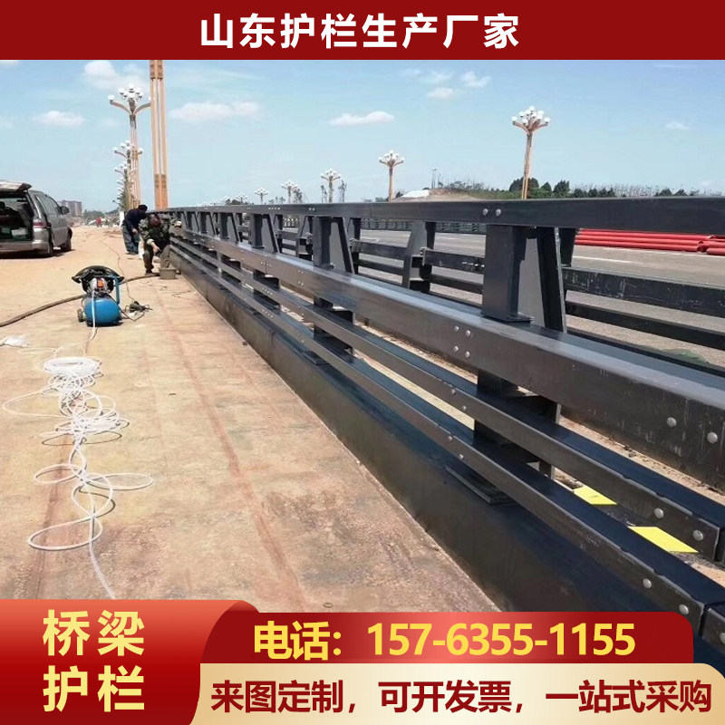 桥梁景观a河道防撞高架桥防护栏304不锈钢复合管灯光护栏定订制做