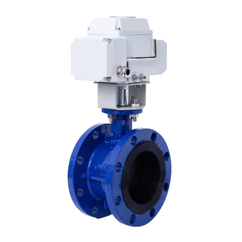 电动法兰蝶阀220VD941X-16Q电动蝶阀380V软密封开关型DN8010.0 12