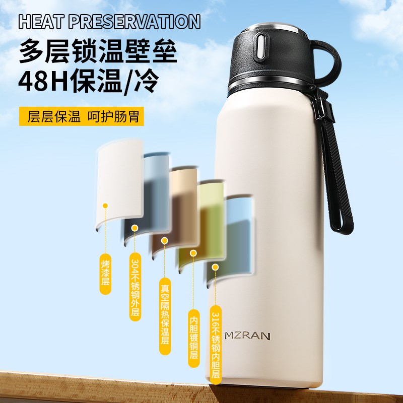 316不锈钢保温k杯男款大容量1000ml便携泡茶杯子水壶高档大号水杯